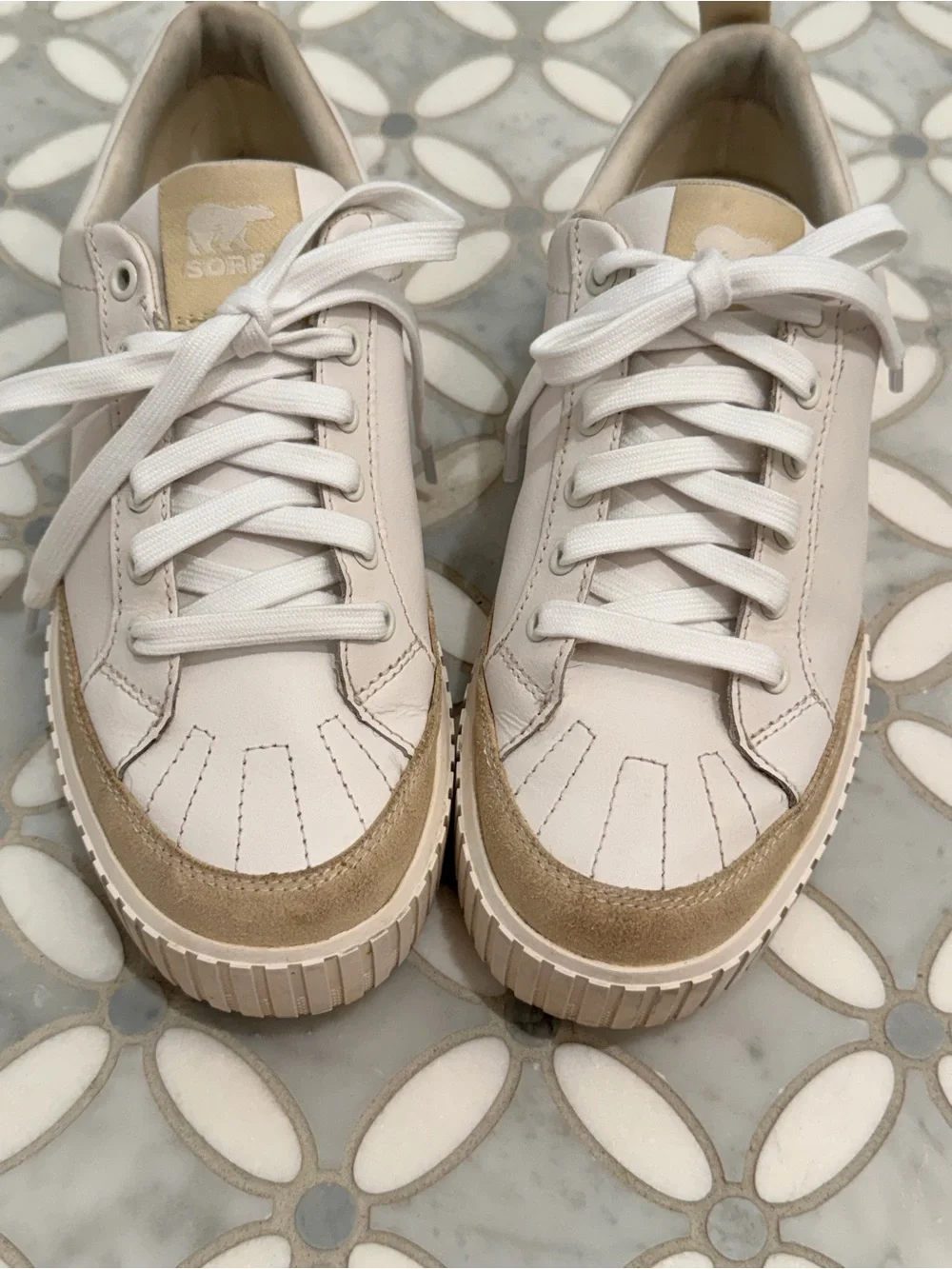 Sorel White Ona Ave Low Waterproof Women's Sneaker Sea Salt Size 10 - Picture 10 of 12